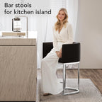 XLSLHOME 35.6" H Faux Leather Bar Stools