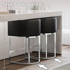XLSLHOME 35.6" H Faux Leather Bar Stools
