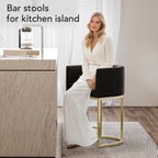 XLSLHOME 35.6" H Faux Leather Bar Stools