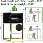 XLSLHOME 35.6" H Faux Leather Bar Stools