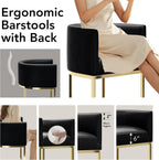 XLSLHOME 35.6" H Faux Leather Bar Stools