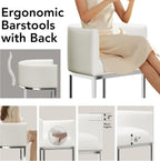 XLSLHOME 35.6" H Faux Leather Bar Stools