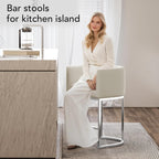 XLSLHOME 35.6" H Faux Leather Bar Stools