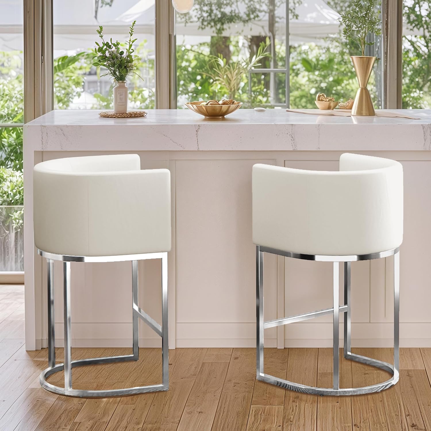 XLSLHOME 35.6" H Faux Leather Bar Stools