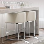 XLSLHOME 35.6" H Faux Leather Bar Stools