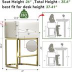 XLSLHOME 35.6" H Faux Leather Bar Stools