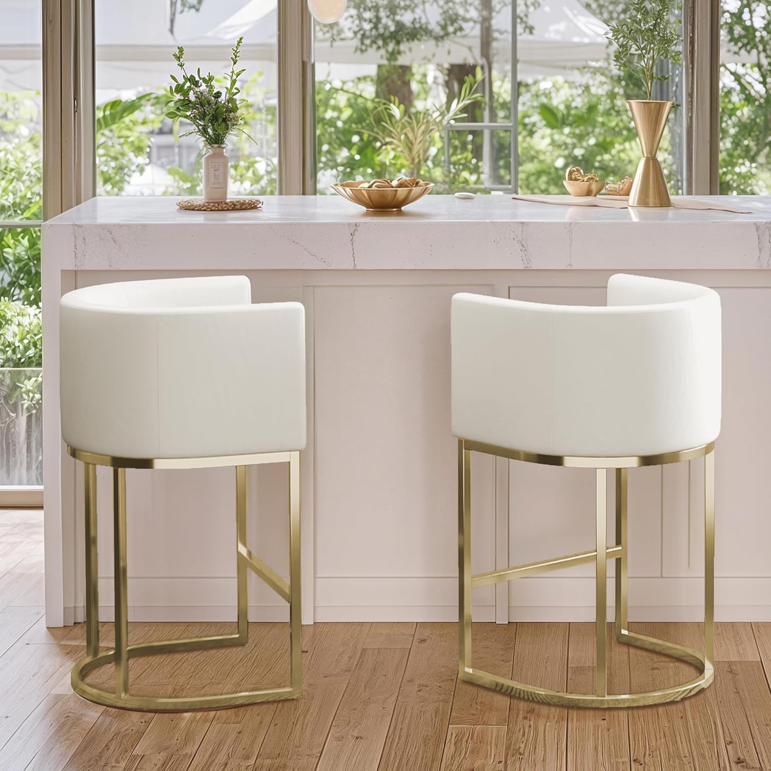 XLSLHOME 35.6" H Faux Leather Bar Stools