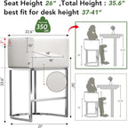 XLSLHOME 35.6" H Faux Leather Bar Stools