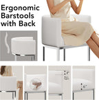XLSLHOME 35.6" H Faux Leather Bar Stools