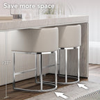 XLSLHOME 35.6" H Faux Leather Bar Stools