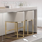 XLSLHOME 35.6"H Sonw White Line Bar Stools