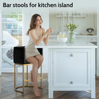 XLSLHOME 33.6" H Faux Leather Bar Stools