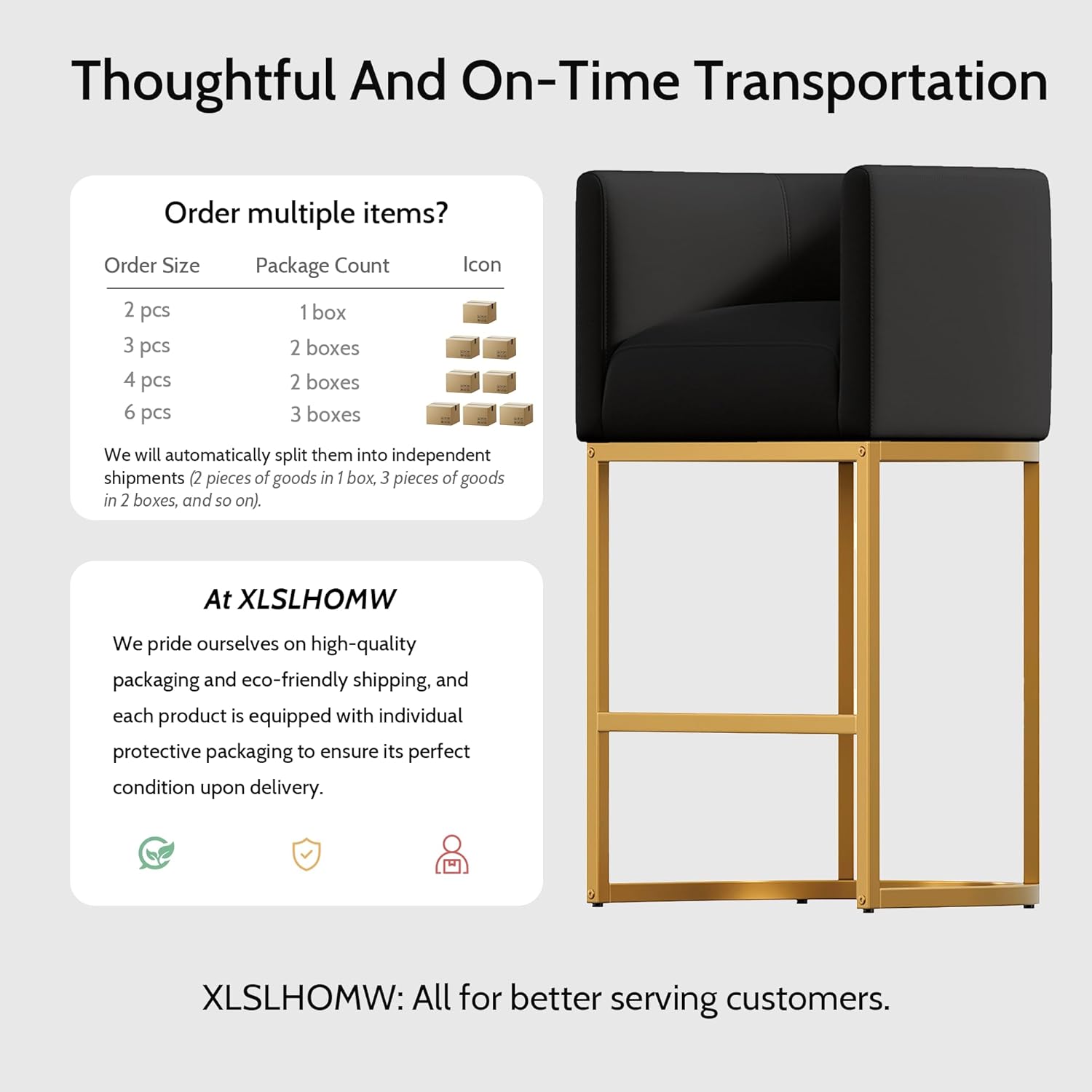 XLSLHOME 33.6" H Faux Leather Bar Stools