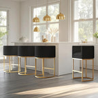 XLSLHOME 33.6" H Faux Leather Bar Stools