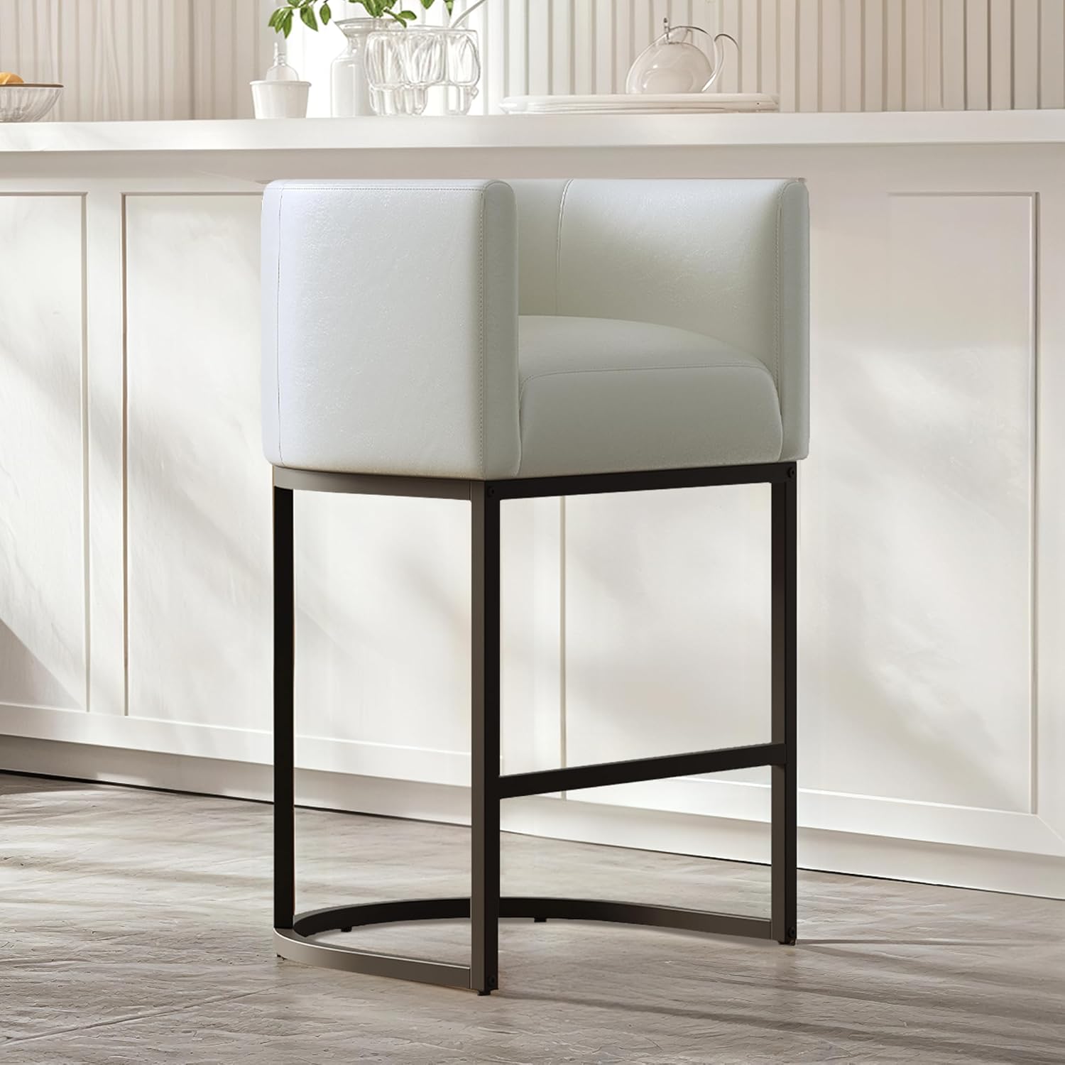 XLSLHOME 33.6" H Faux Leather Bar Stools