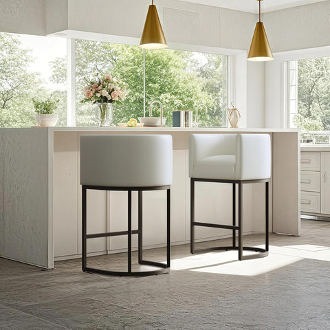 Stoolspace 26" H Faux Leather Bar Stools