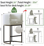 XLSLHOME 33.6" H Faux Leather Bar Stools