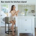XLSLHOME 33.6" H Faux Leather Bar Stools