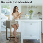 XLSLHOME 33.6" H Faux Leather Bar Stools