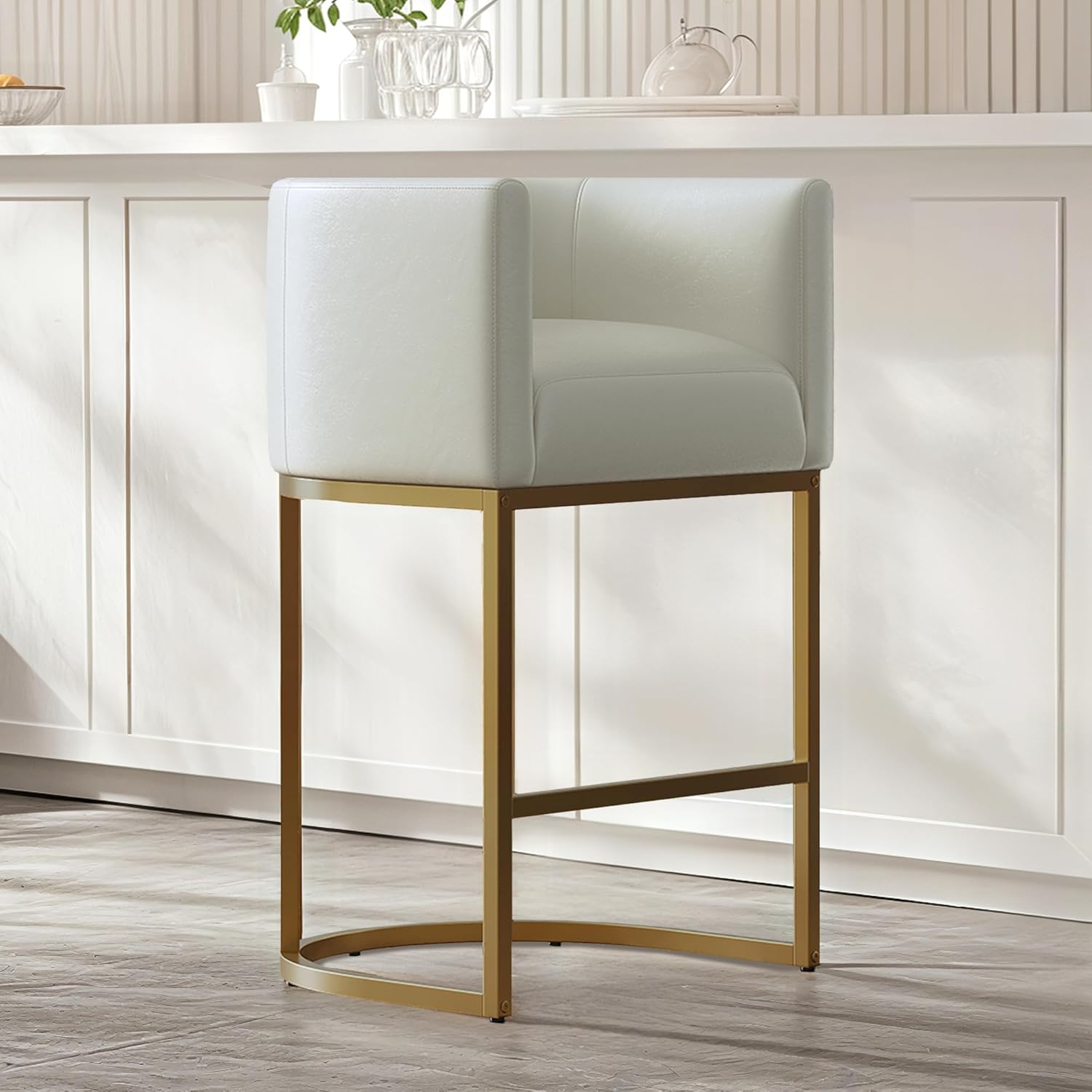 XLSLHOME 33.6" H Faux Leather Bar Stools