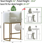 XLSLHOME 33.6" H Faux Leather Bar Stools