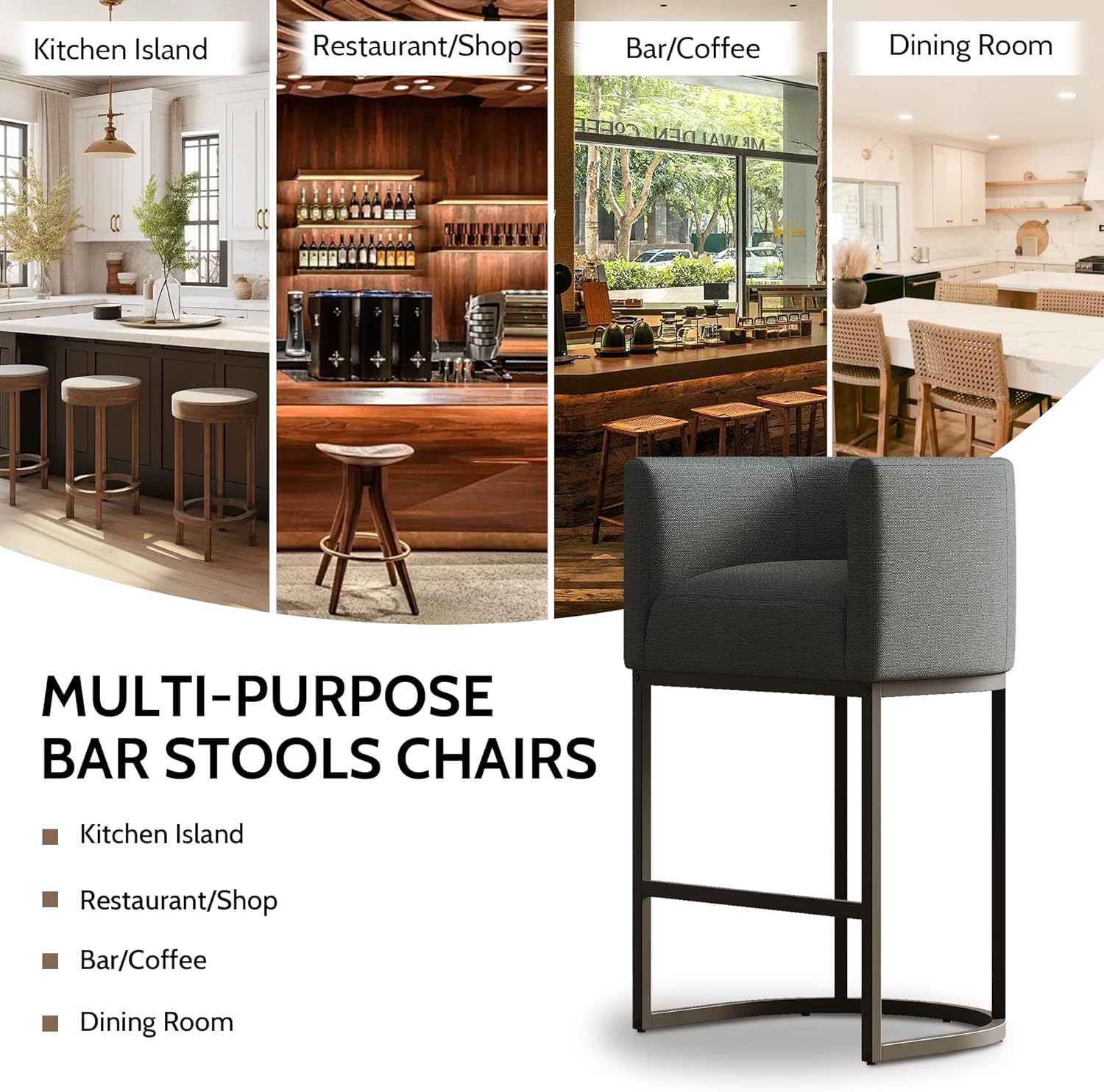 XLSLHOME 33.6"H Line Bar Stools