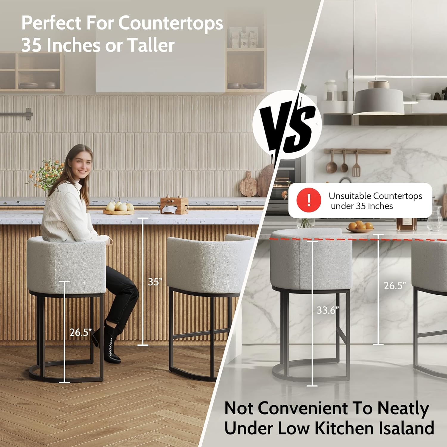 XLSLHOME 33.6"H Line Bar Stools
