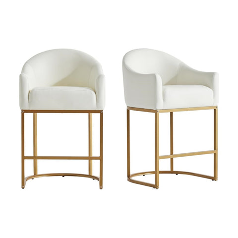 Stoolspace  26" H Modern Counter Faux Leather Bar Stools